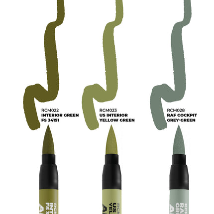 Buy WWII ALLIED AIRCRAFT COCKPIT COLORS - RC MARKERS SET online for5,75&euro; | AK-Interactive