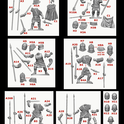Early Saxon Armoured Warriors (36 Figuren)