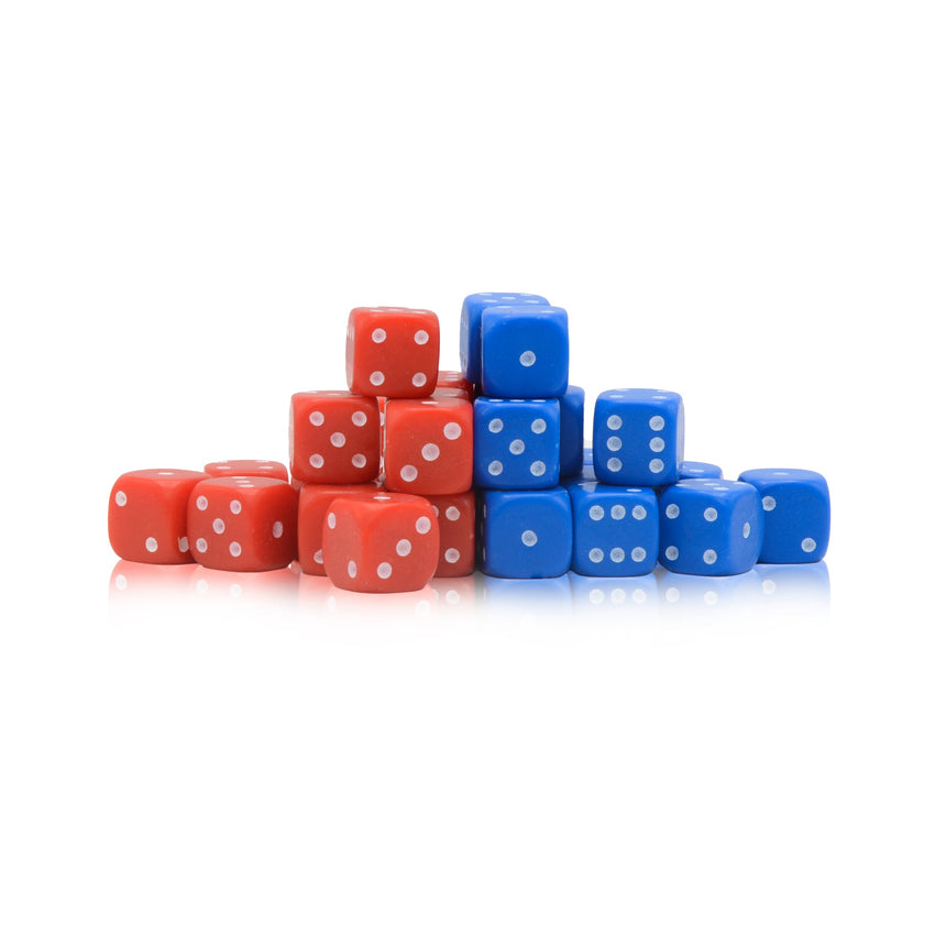 Red & Blue Pack D6 Dice/Würfel Pack 10mm (30Stk)