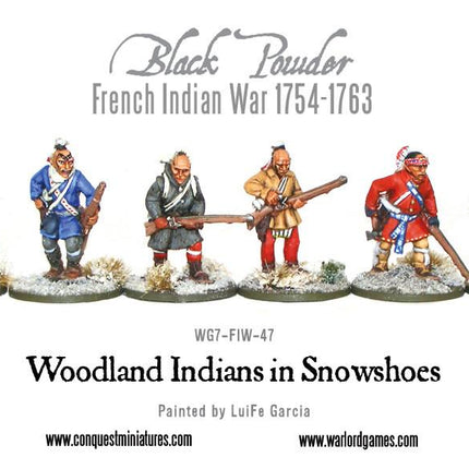 Woodland Indians in Snowshoes