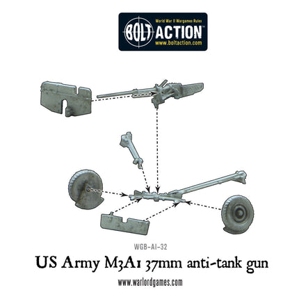 US Army M3A1 37mm anti-tank gun