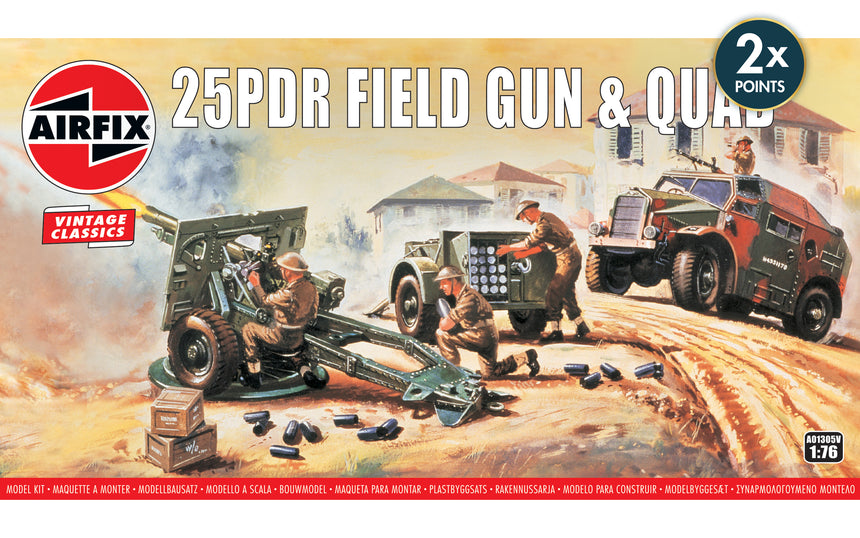 A01305V 25PDR Field Gun & Quad