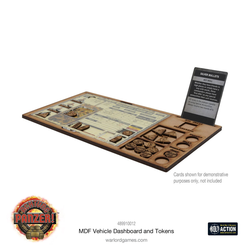 Achtung Panzer! MDF Vehicle Dashboard and Tokens - Zubehör - Skytrex - 489910012