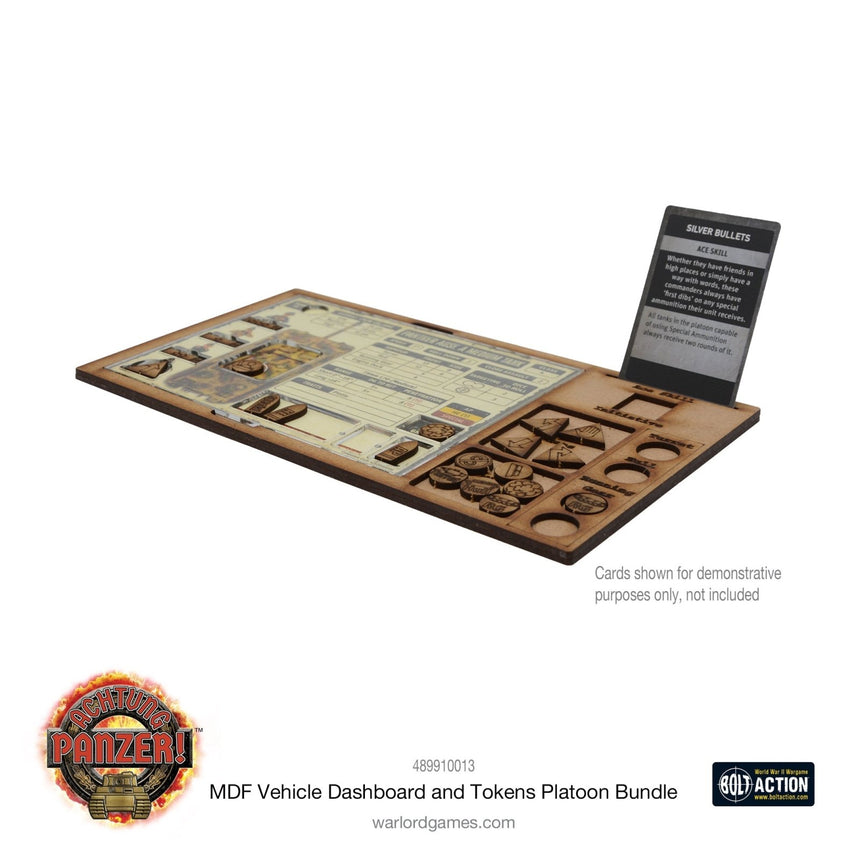 Achtung Panzer! MDF Vehicle Dashboard and Tokens Platoon Bundle - Zubehör - Skytrex - 489910013
