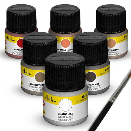 Acrylic Colour Set  ”Sailing Ships” 6 x 12 ml + Brush