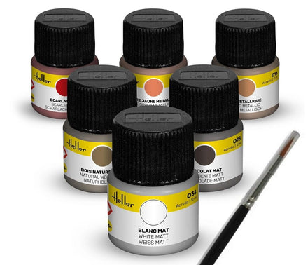 Acrylic Colour Set "Sailing Ships" 6 x 12 ml + Brush