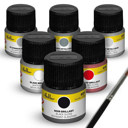 Acrylic Colour Set ”Sports Car” 6 x 12 ml + Brush