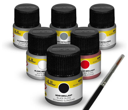 Acrylic Colour Set "Sports Car" 6 x 12 ml + Brush