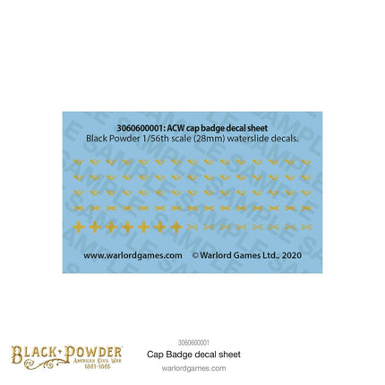 ACW Cap Badge Decal Sheet - Zubehör - Warlord Games - 3060600001