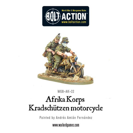Afrika Korps Kradschützen Motorcycle - Fahrzeuge - Warlord Games - WGB-AK-22