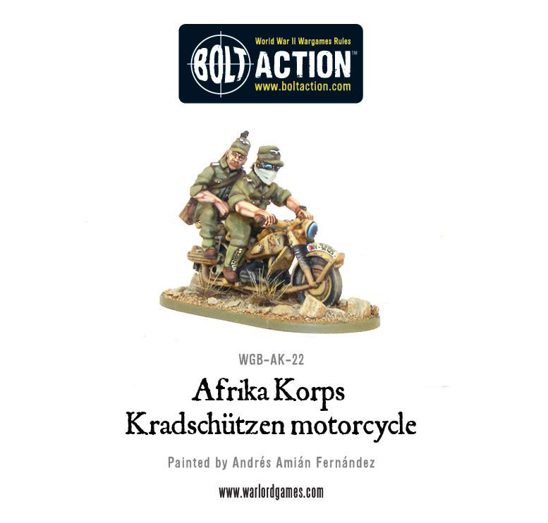 Afrika Korps Kradschützen Motorcycle - Fahrzeuge - Warlord Games - WGB-AK-22