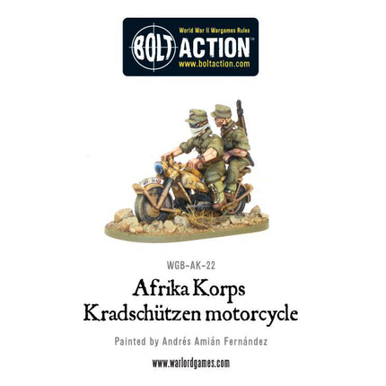 Afrika Korps Kradschützen Motorcycle - Fahrzeuge - Warlord Games - WGB-AK-22