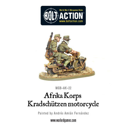 Afrika Korps Kradschützen Motorcycle - Fahrzeuge - Warlord Games - WGB-AK-22