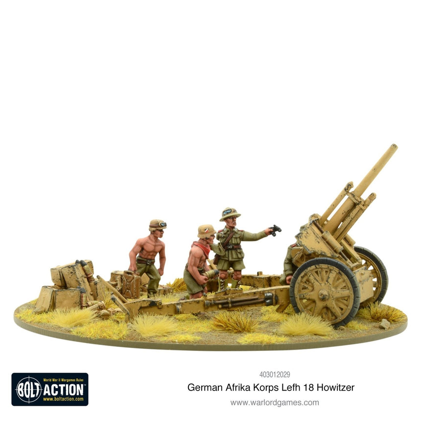Afrika Korps LeFH 18 10,5cm Medium Artillery - Artillerie - Warlord Games - 403012029