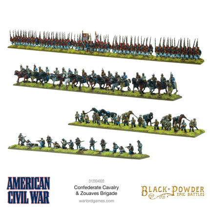 American Civil War Confederate Cavalry & Zouaves Brigade - Starterarmee - Warlord Games - 312004002