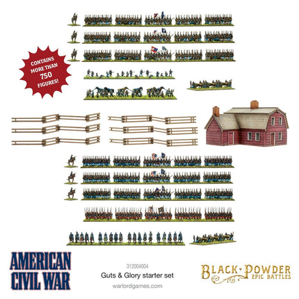 American Civil War - Guts & Glory Starter Set - Szenario & Schlacht - Warlord Games - 312004004