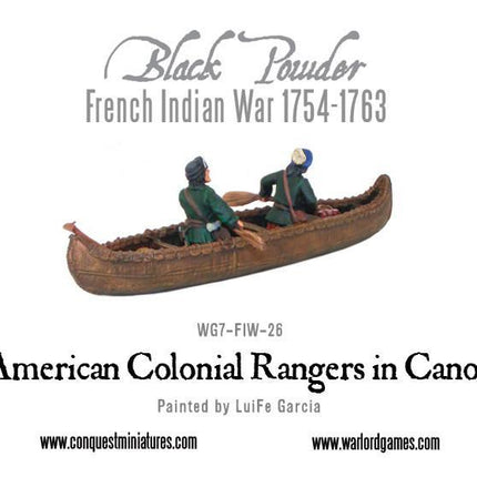 American Colonial Rangers in Canoe