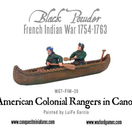 American Colonial Rangers in Canoe