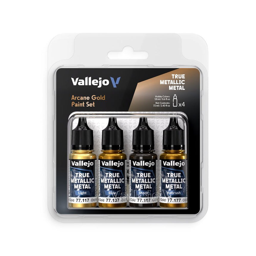 Arcane Gold - True Metallic Metal (4 x 18 ml) - Vallejo - 77268