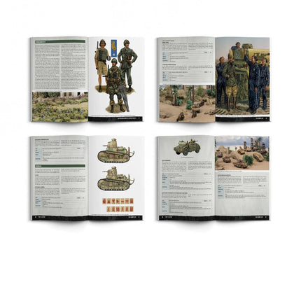 Armies of Italy mit 'Desert Lightning' Buch Miniatur - Regelwerk - Warlord Games - 401015801