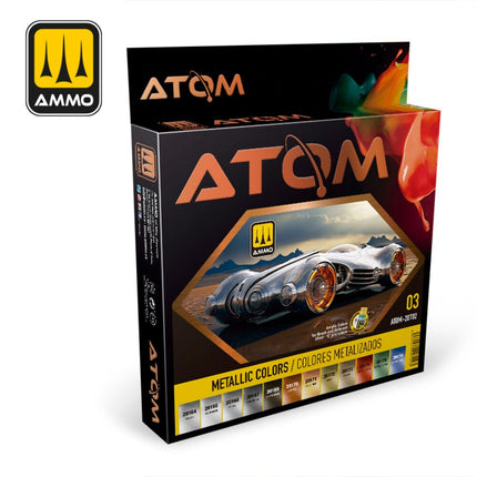 ATOM Metallic Colors Set - Zubehör - AMMO by MIG Jimenez - ATOM-20702