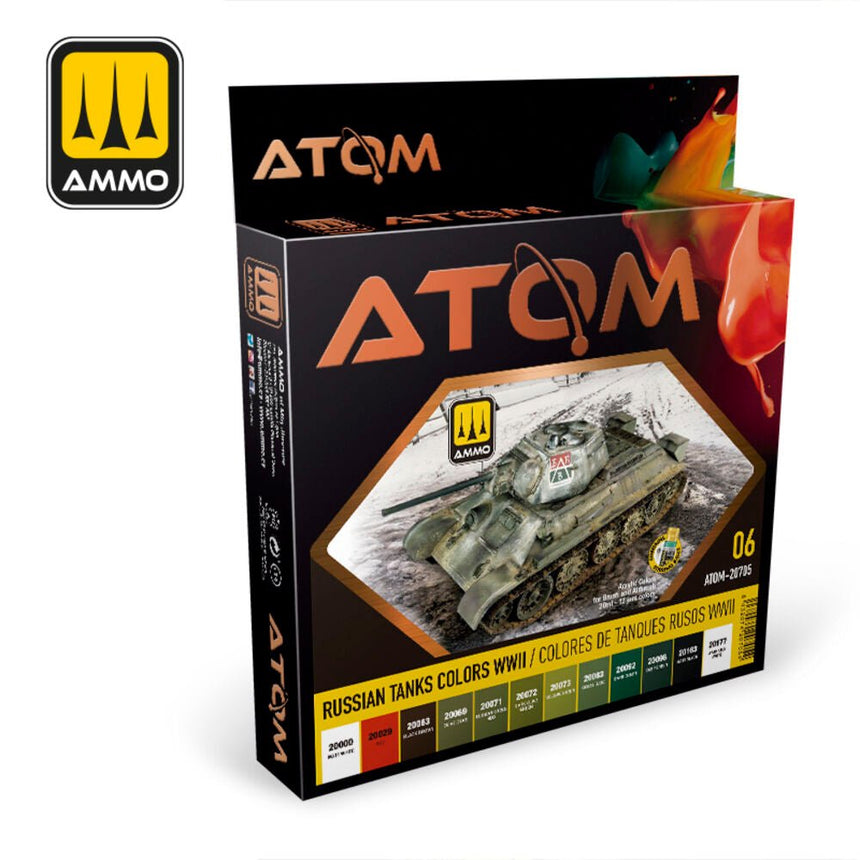 ATOM Russian Tanks Colors WWII Set - Zubehör - AMMO by MIG Jimenez - ATOM-20705