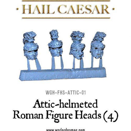 Attic-helmeted Roman Figure Heads (4)