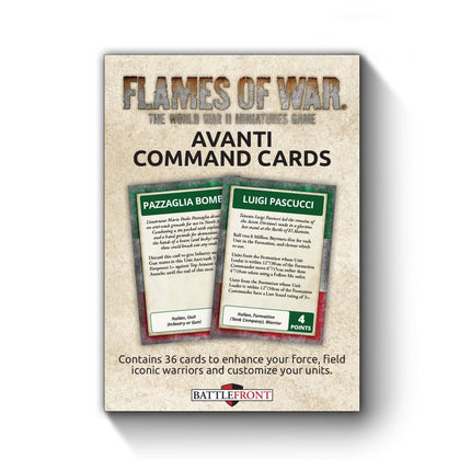 Avanti Command Cards