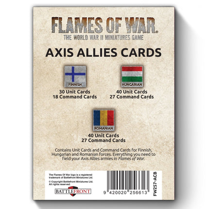 Axis Allies Unit & Command Cards