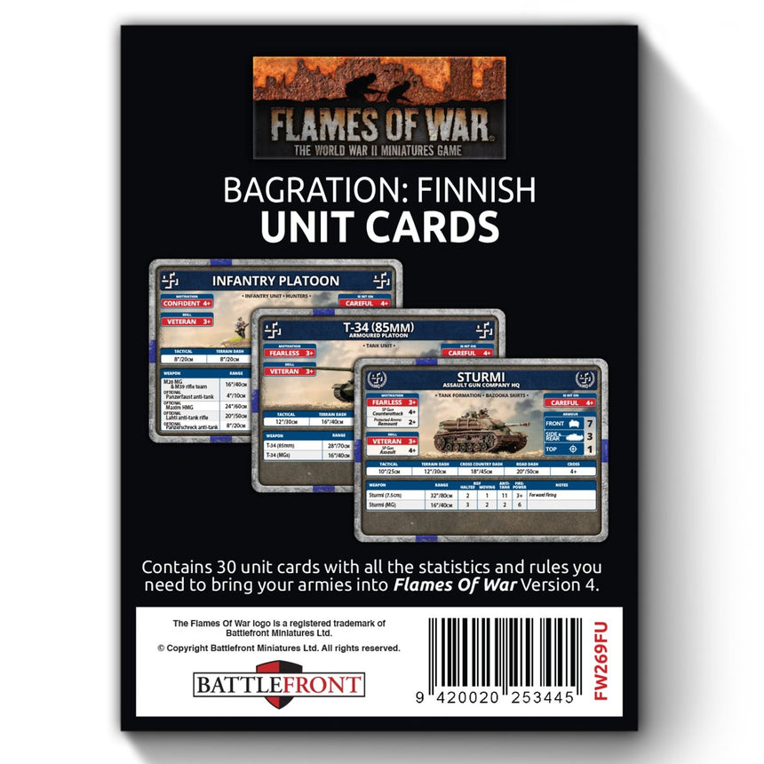 Bagration: Finnish Unit Cards