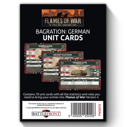 Bagration: German Unit Cards