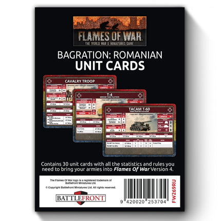 Bagration: Romanian Unit Cards