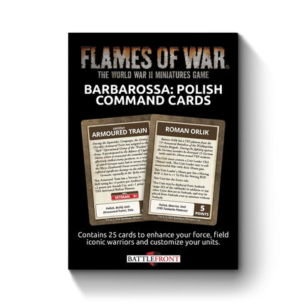 Barbarossa Polish Command Cards - Limited Edition - Battlefront Miniatures
