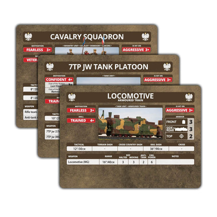 Barbarossa Polish Unit Cards - Limited Edition - Battlefront Miniatures