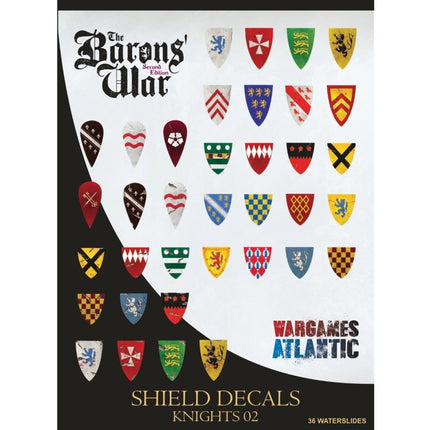 Barons' War Shield Decals (02): Knights 02 - Wargames Atlantic - WAAWS013