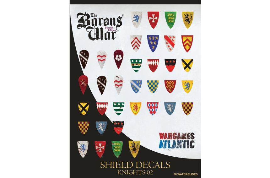 Barons' War Shield Decals (02): Knights 02 - Wargames Atlantic - WAAWS013