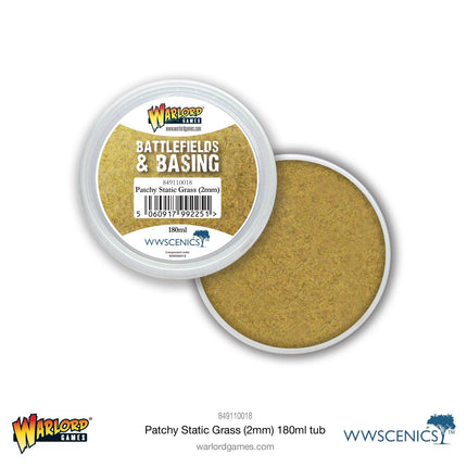Battlefields & Basing: Patchy 2mm Static Grass (180ml) - Zubehör - Warlord Games - 849110018