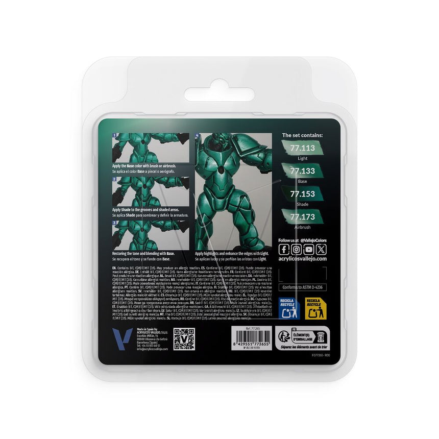 Beetle Green - True Metallic Metal (4 x 18 ml) - Vallejo - 77265 (2)