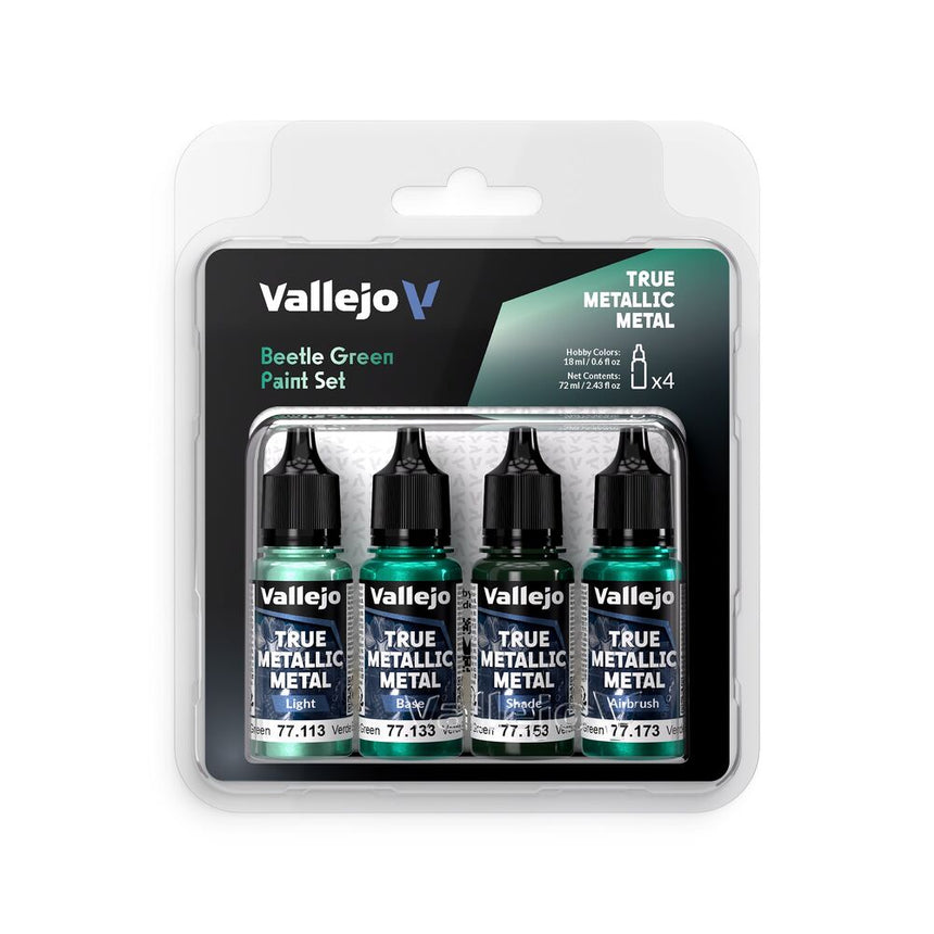 Beetle Green - True Metallic Metal (4 x 18 ml) - Vallejo - 77265