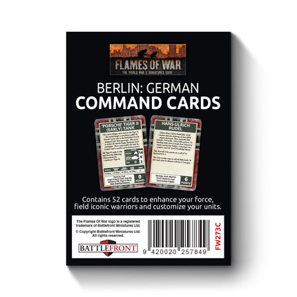Berlin: German Command Cards