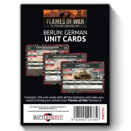 Berlin: German Unit Cards