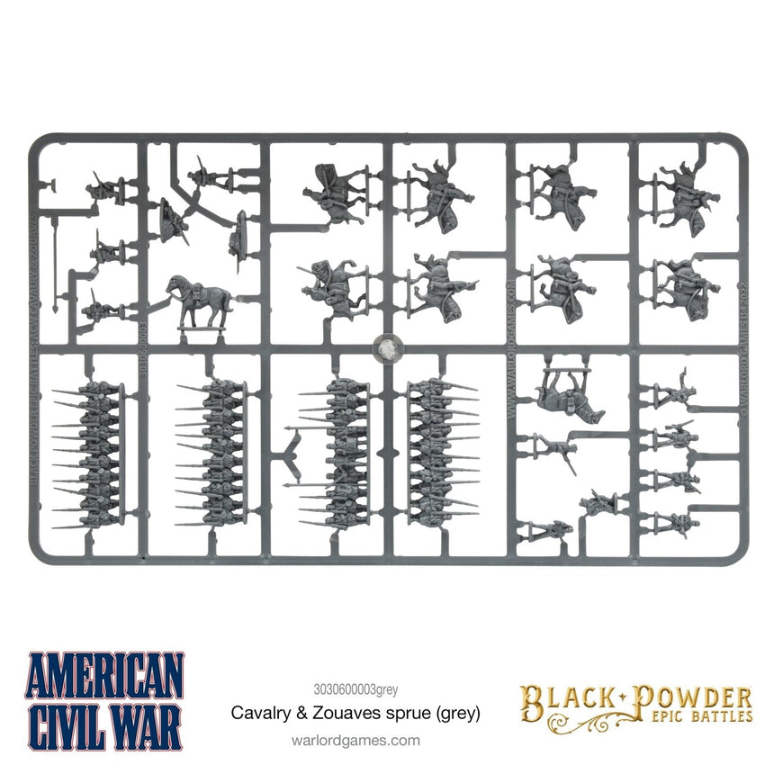 Black Powder Epic Battles ACW Cavalry & Zouaves Sprue (grey)