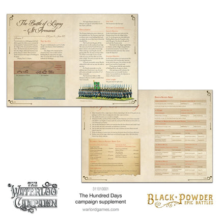 Black Powder Epic Battles: The Hundred Days Campaign Supplement - Regelwerk - Warlord Games - 311010001