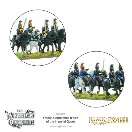 Black Powder Epic Battles: Waterloo - French Gendarmes d'élite of the Imperial Guard - Kavallerie - Warlord Games - 315120005