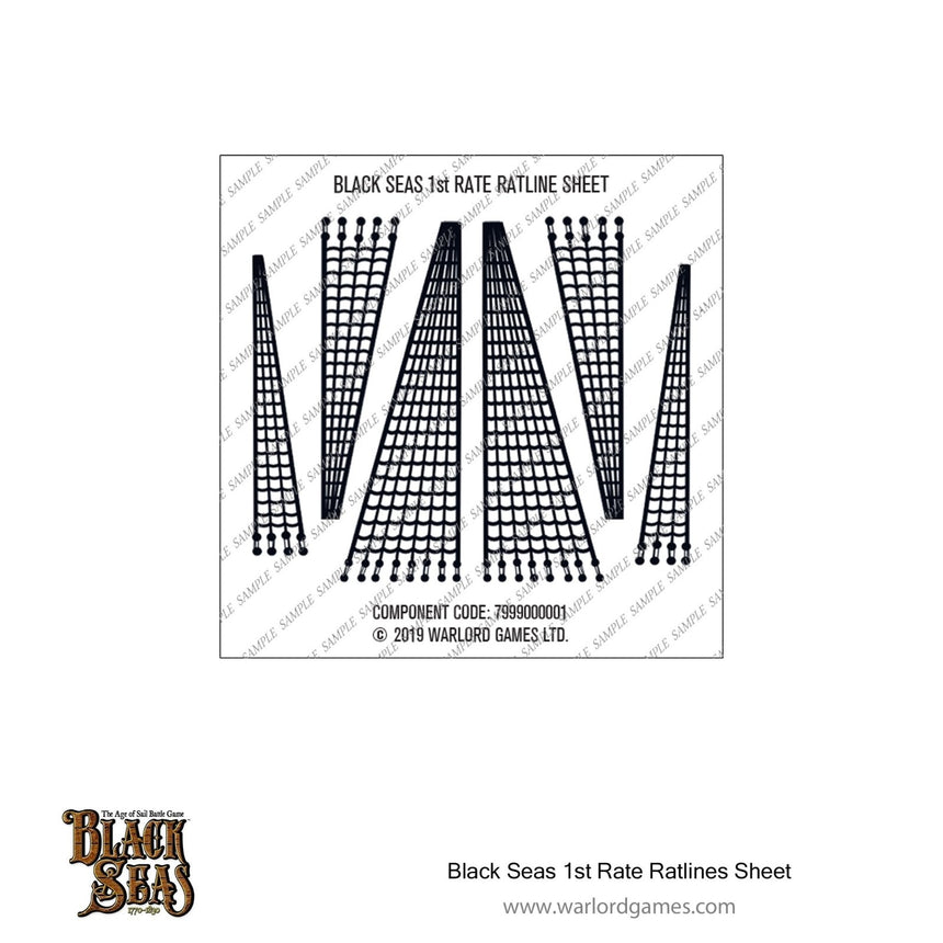 Black Seas 1st Rate ratlines sheet - Zubehör & Bitz - Warlord Games - 7999000001