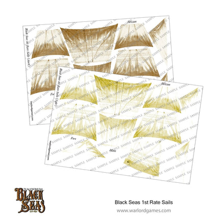 Black Seas 1st rate Sails (light + dark) - Zubehör & Bitz - Warlord Games - 799910011
