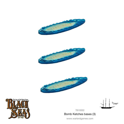Black Seas: Bomb Ketch Bases - Bases & Tabletts - Warlord Games - 795100002