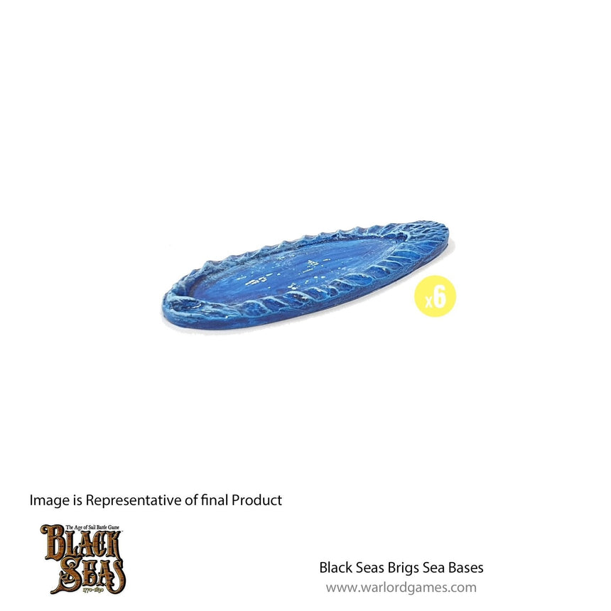 Black Seas Brigs sea bases x6 - Bases & Tabletts - Warlord Games - 799910014