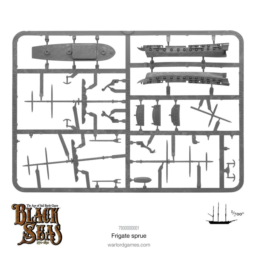 Black Seas Frigate Sprue - Schiffe - Warlord Games - 7930000001