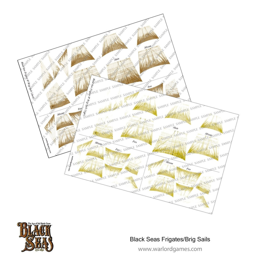 Black Seas Frigate/Brig Sails (light + dark) - Zubehör & Bitz - Warlord Games - 799910009